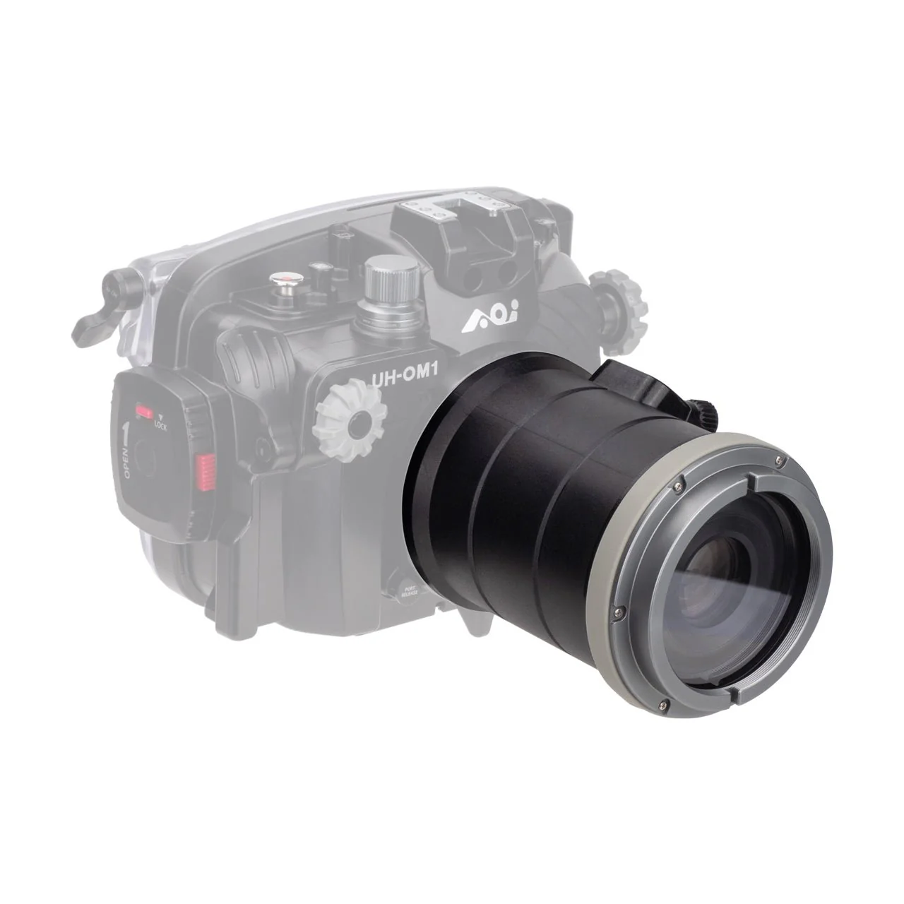 AOI FLP-09 Flat Port for Olympus PEN Mount Housing (For ED 90mm Macro Lens) - Image 3