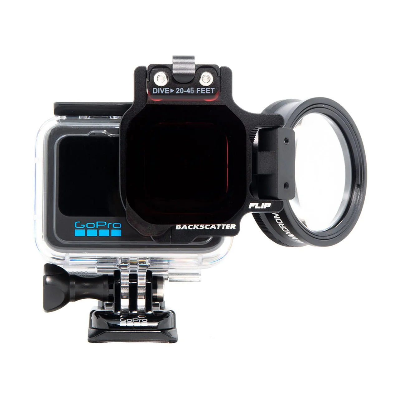 BACKSCATTER FLIP13 Pro Package with DIVE & DEEP Filters & +15 MacroMate Mini Lens for GoPro HERO Cameras - Image 4