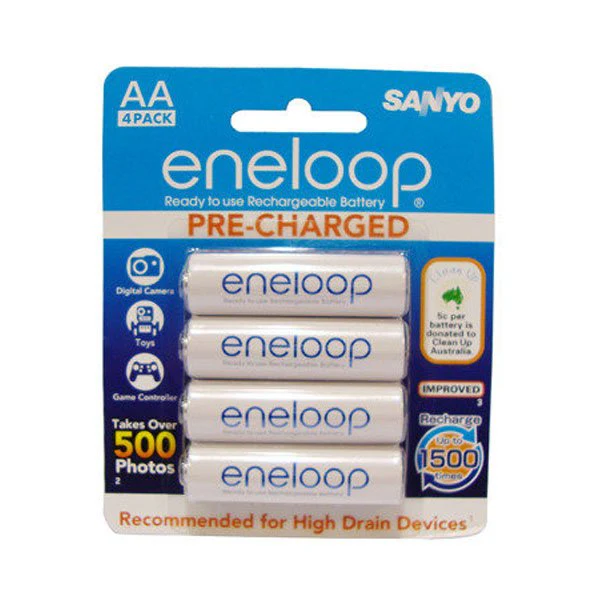Eneloop AA 4 Pack NiMH 1.2V 2000MAH - Image 2