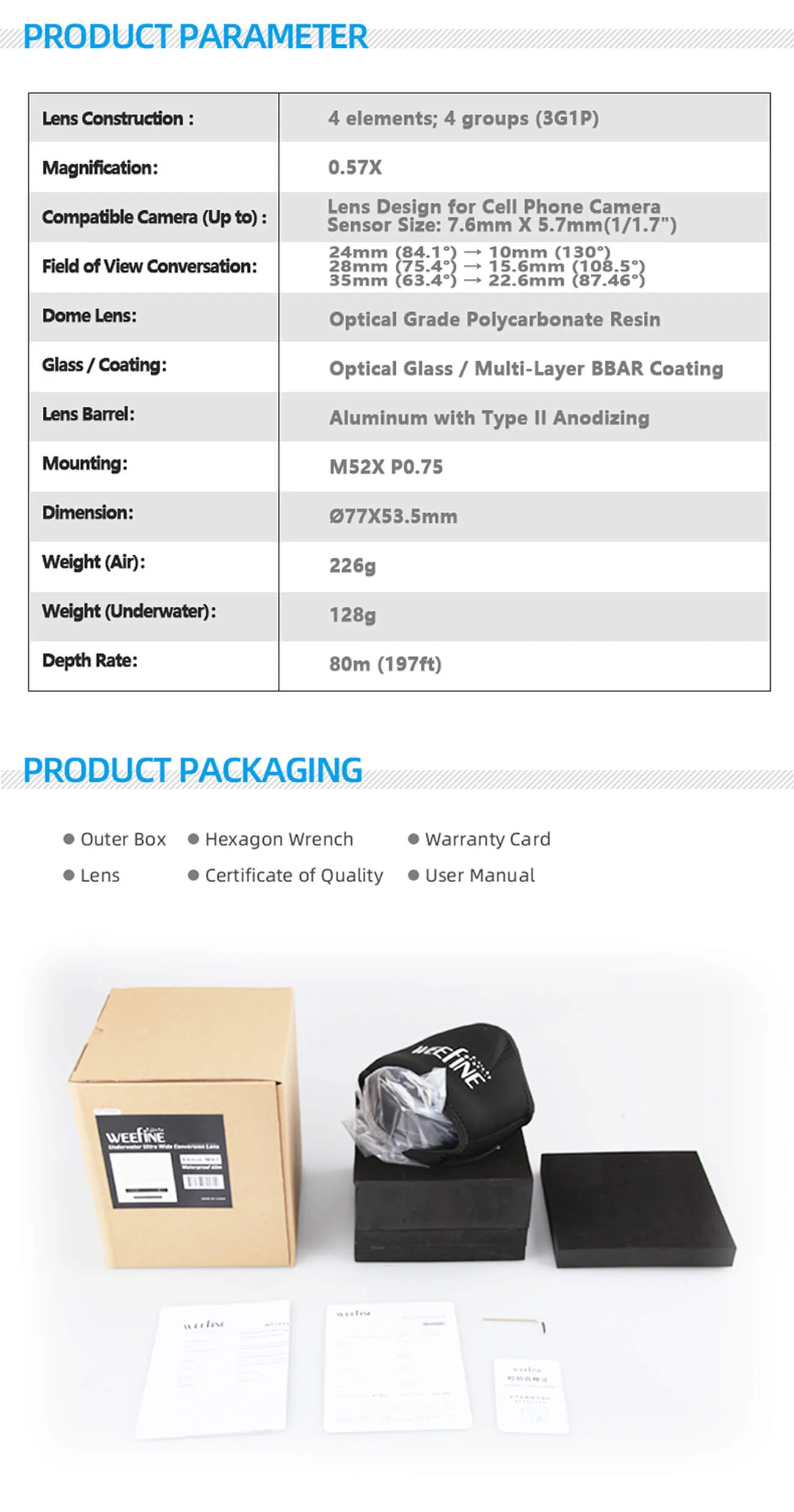 Weefine WFL07 Smartphone Wide Angle Lens M52 - Image 4