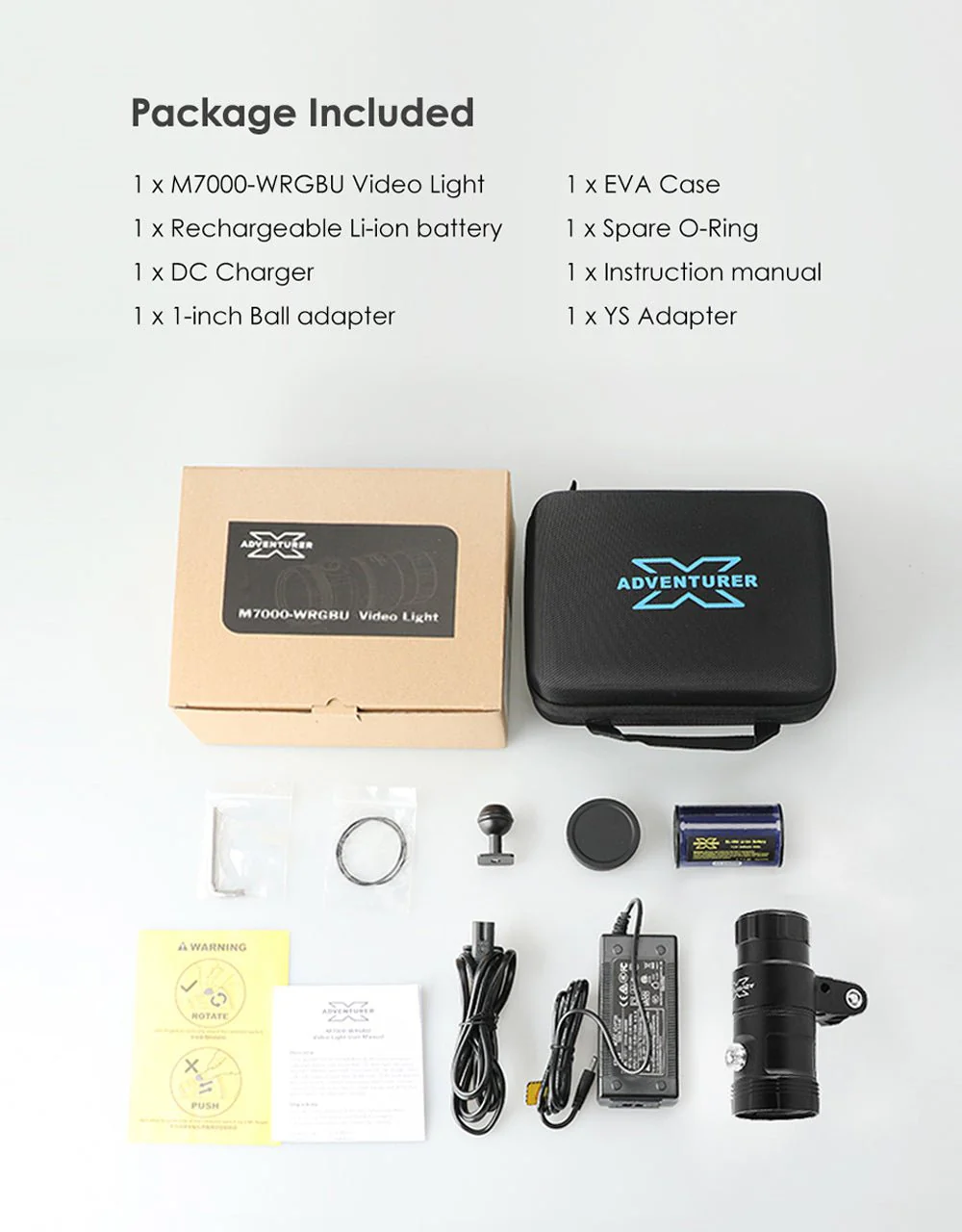 X-Adventurer M7000-WRGBU Smart Focus Video Light & Strobe - Image 10