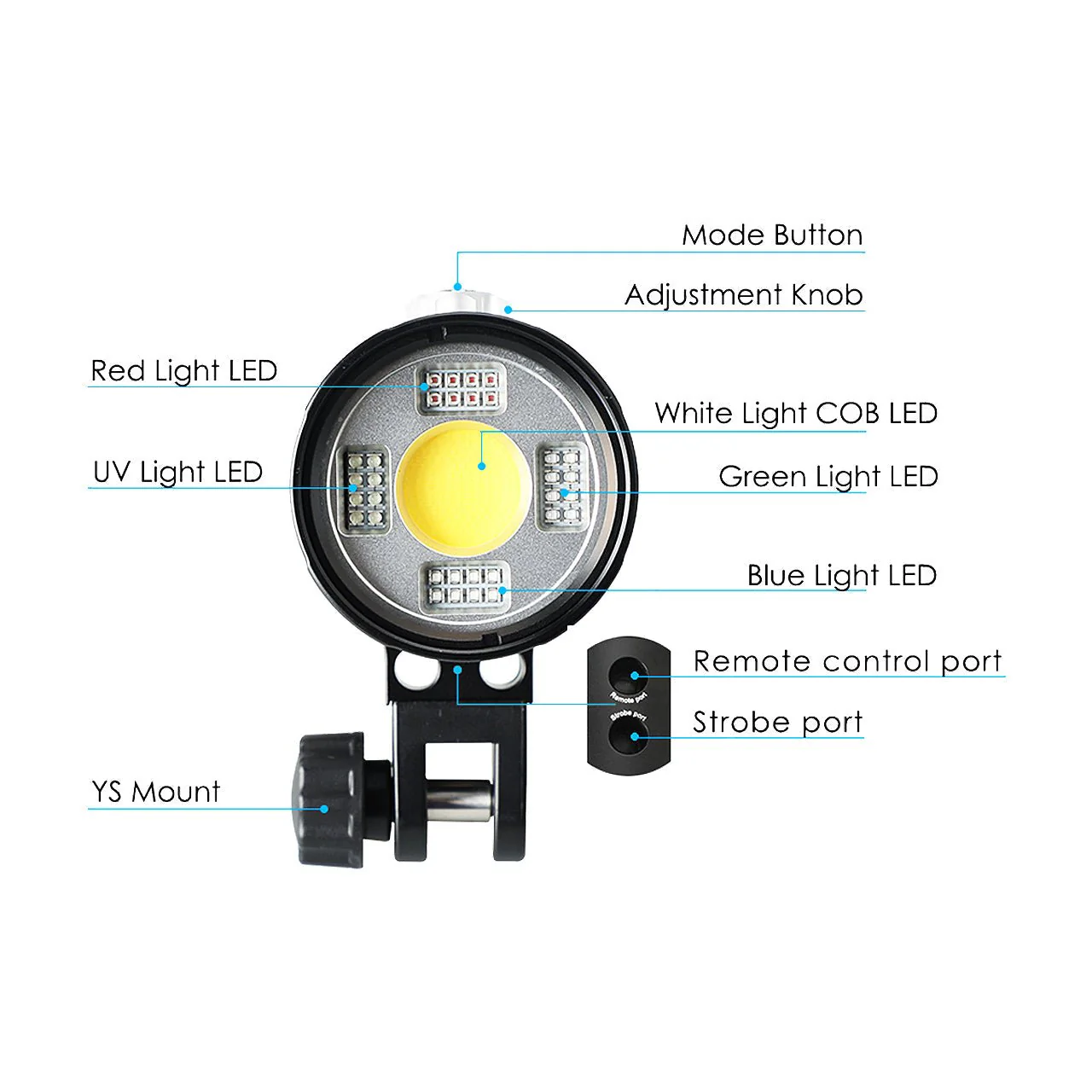 X-Adventurer M7000-WRGBU Smart Focus Video Light & Strobe - Image 4