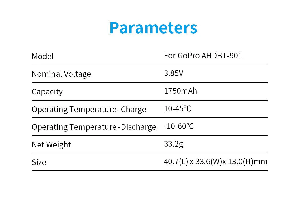 XTAR GoPro Hero9/10 Li-ion Battery - Image 10