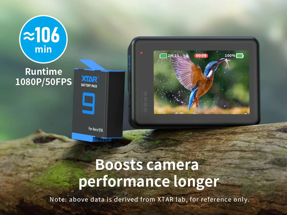 XTAR GoPro Hero9/10 Li-ion Battery - Image 7