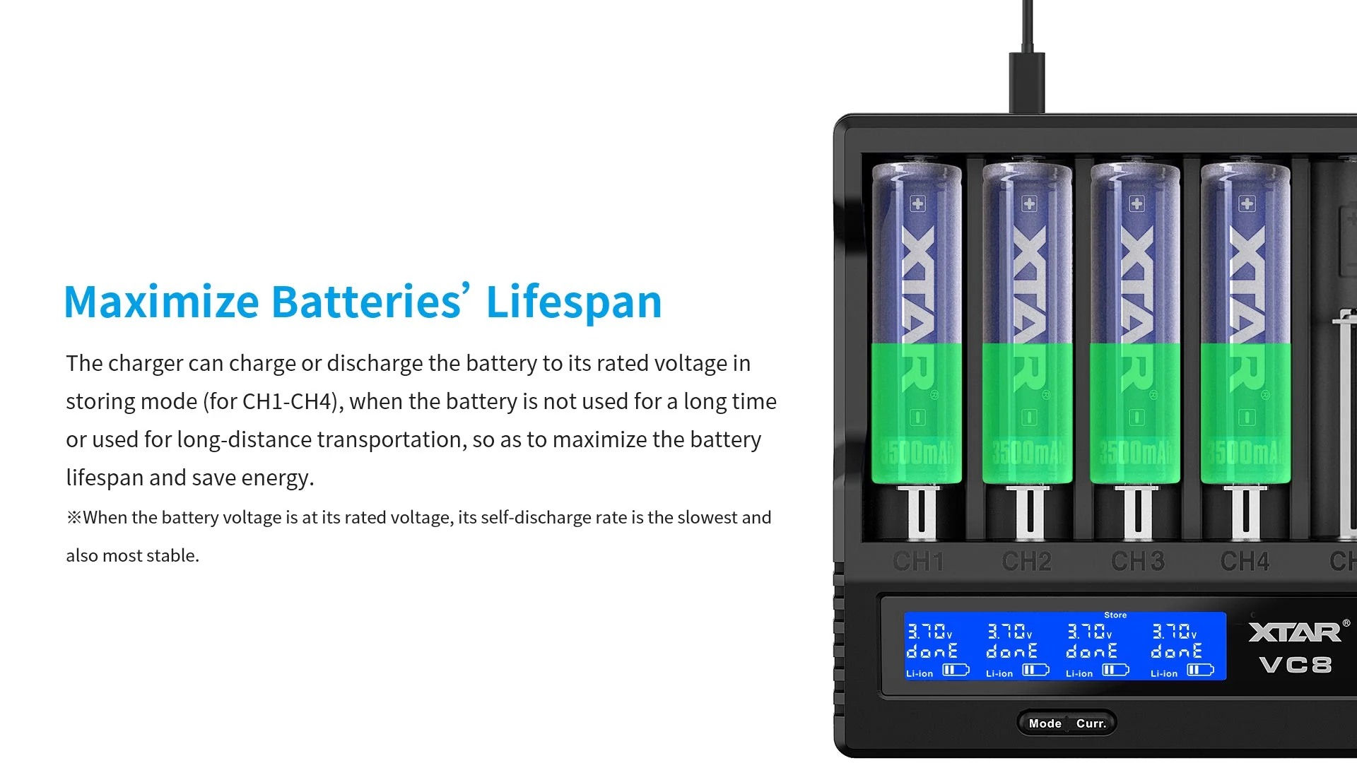 XTAR VC8 Fast Battery Charger for 8 x Li-ion Batteries - Image 16