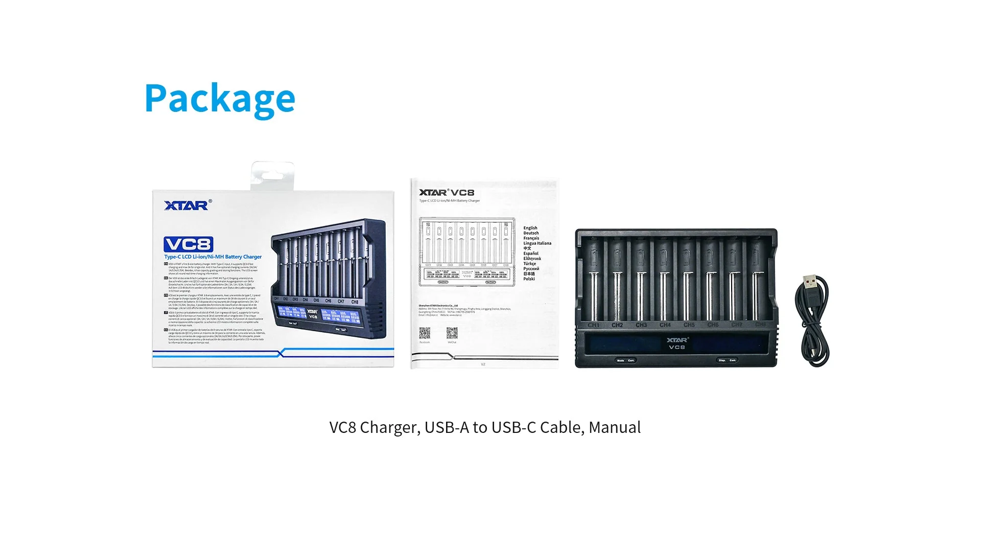 XTAR VC8 Fast Battery Charger for 8 x Li-ion Batteries - Image 4