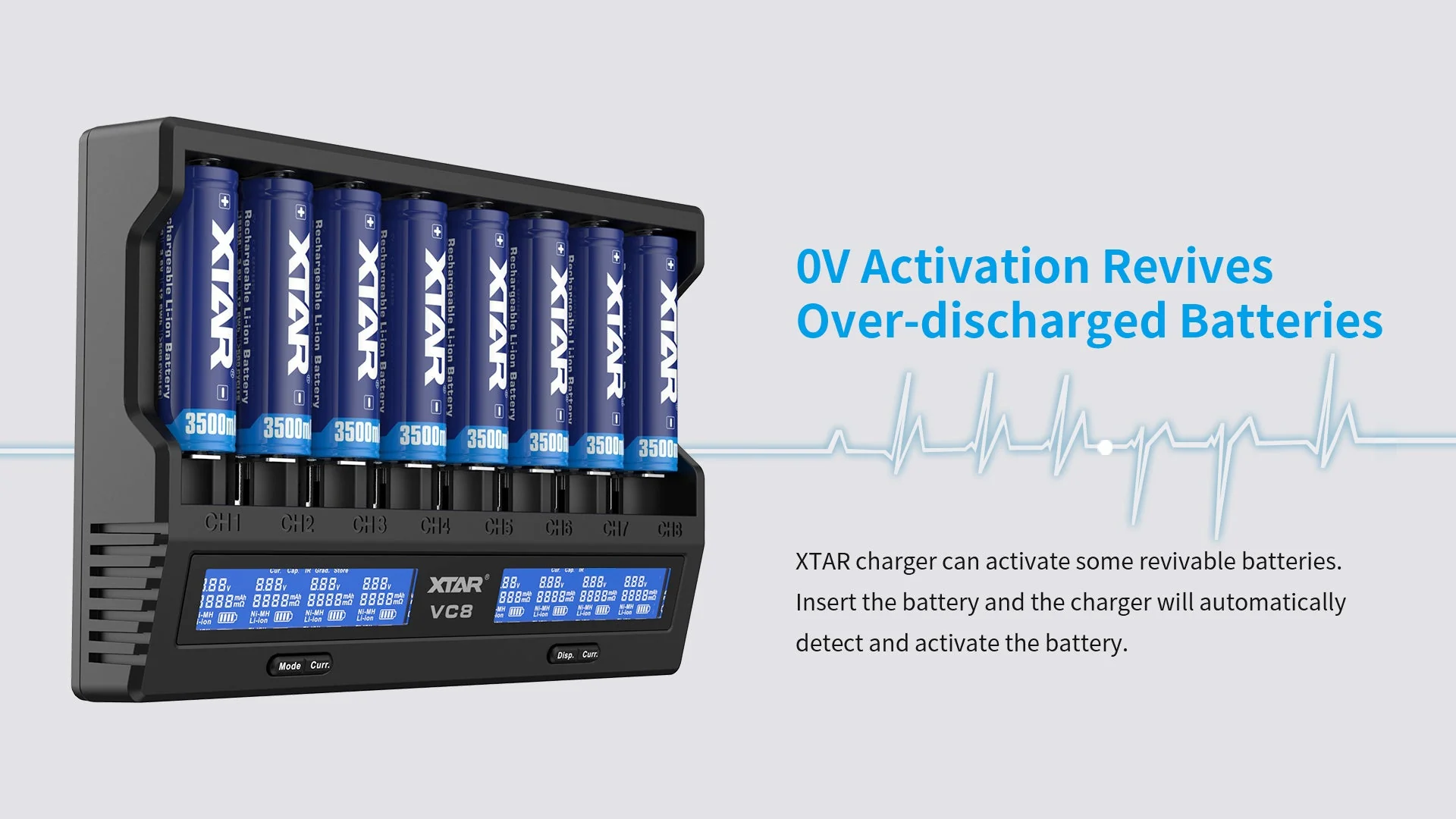XTAR VC8 Fast Battery Charger for 8 x Li-ion Batteries - Image 9